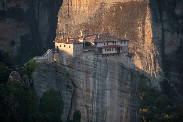 Cestování Mezník Meteora Klášter Vrcholu Thesálie Hory Řecko — Stock fotografie