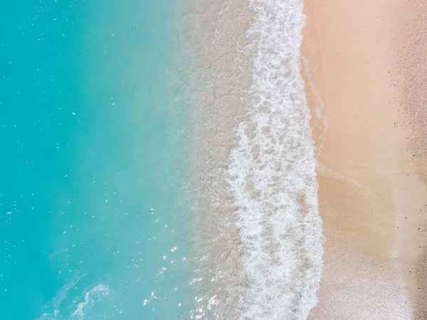 Directly Overhead View Sea Beach Copy Space — Stock Photo, Image