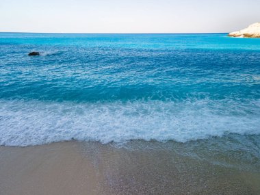 Mavi deniz suyu görüntüsü kopyalama alanı