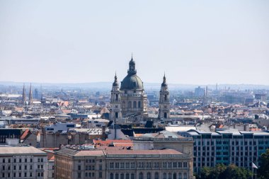 Budapeşte ufuk çizgisi Matthias Kilisesi boşluğu kopyaladı