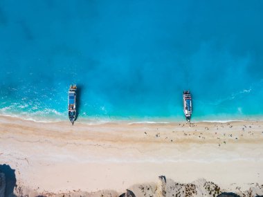 Egremni plajı manzaralı Lefkada adası Yunanistan yaz tatili