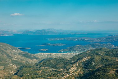 Lefkada adasının Yunanistan manzarası