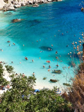 Lefkada adası yaz tatilinde Yunanistan 'da