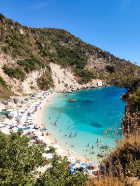 Lefkada adası yaz tatilinde Yunanistan 'da