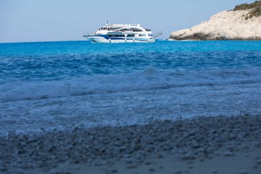 Deniz kıyısına yakın yolcu gemisi Kopya uzay yaz tatili
