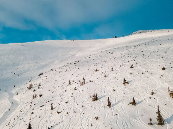 Vue Aérienne Station Ski Jasna Slop Zone Libre Circulation Copie — Photo