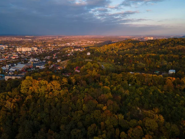 Aerial View Autumn Lviv City Ukraine — ストック写真