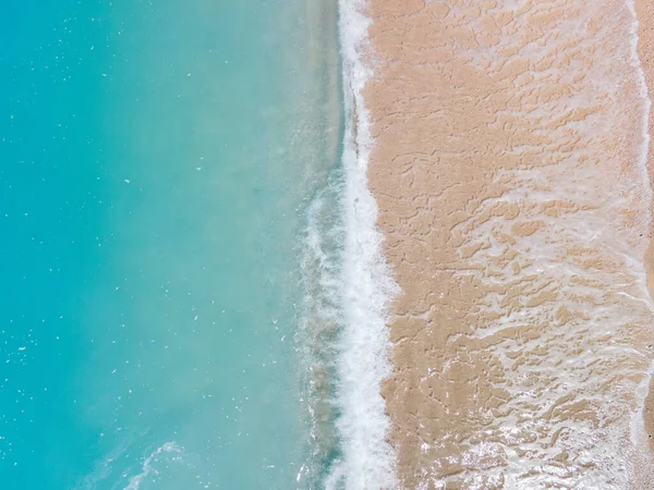 Direkt Ovanför Overhead Över Havet Stranden Kopiera Utrymme — Stockfoto