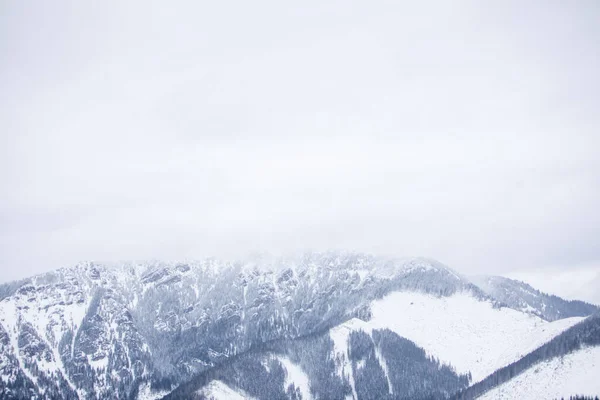 Landschap Panoramisch Uitzicht Besneeuwde Winter Tatra Bergen Slowakije — Stockfoto