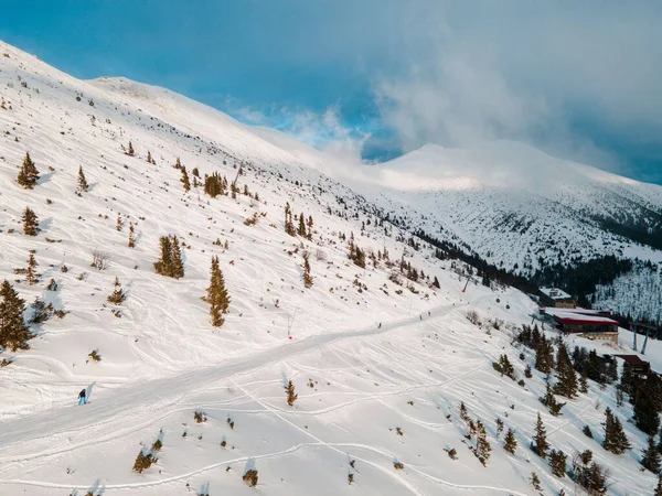 Vista Aerea Jasna Ski Resort Pista Free Ride Zona Copia — Foto Stock