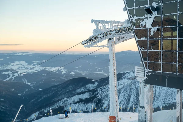 Jasna Slovakia February 2022 Top Station Ski Resort Sunset — Photo