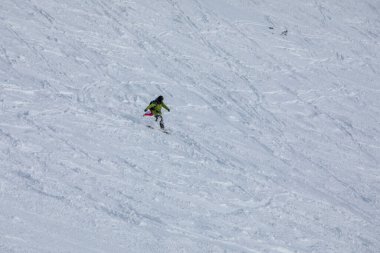 snowboarder at free ride slope slovakia jasna ski resort