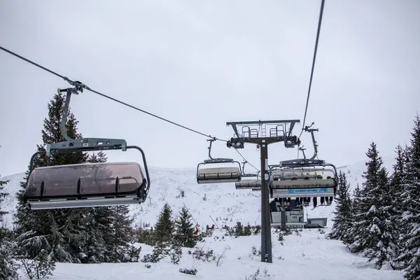 Jasna Ski Resort Cadeira Elevador Eslováquia Tatra Montanhas — Fotografia de Stock