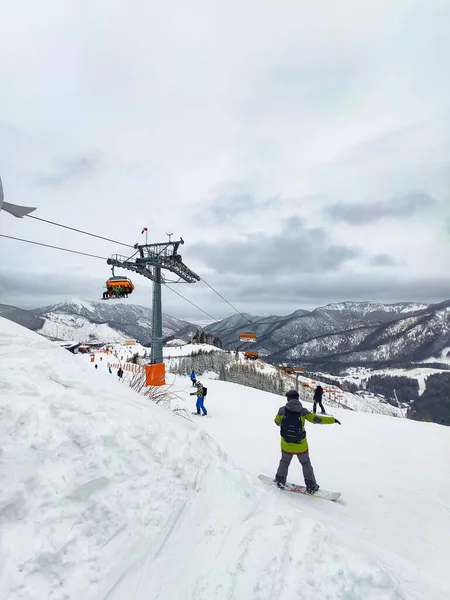 Jasna Ski Resort Vista Montanhas Eslováquia Copiar Espaço — Fotografia de Stock