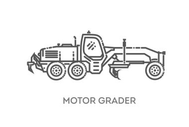 Düz Vektör Simgesi Özel ve Endüstriyel Araç Temsilcisi
