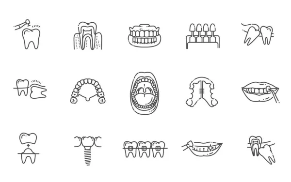 Ilustración Del Esquema Vectorial Medicina Estomatología Odontología Ortodoncia — Archivo Imágenes Vectoriales