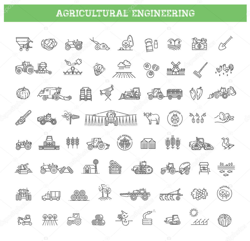 agricultural machinery, tractors, combine and equipment