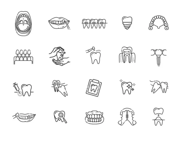 Ilustración Del Esquema Vectorial Medicina Estomatología Odontología Ortodoncia — Archivo Imágenes Vectoriales