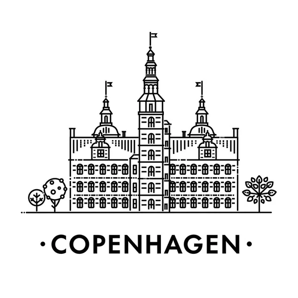 Kopenhagen Denemarken Vectorsymbool — Stockvector