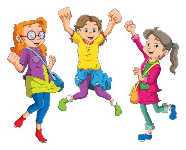 Resmin başarısını kutlayan kızın koleksiyonu.