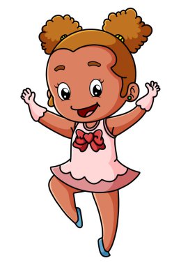 Mutlu balerin bir bacağıyla dans ediyor.