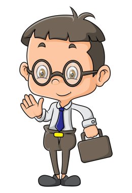 Havalı çalışanımız çalışmaya ve resimlerin el sallamaya hazır.