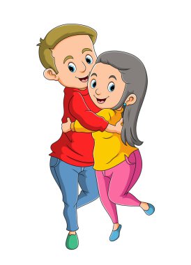 Kadın ve erkek birlikte dans ediyorlar.