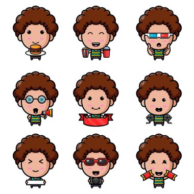 Maskot demetinin sinemasındaki mutlu çocuk.