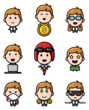 Maskot demetinin mutlu çalışanı.