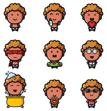 Maskot demetinin küçük erkek çocuğu.