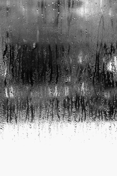 Vertikaler Kondensathintergrund Auf Transparentem Glas Mit Hoher Luftfeuchtigkeit — Stockfoto