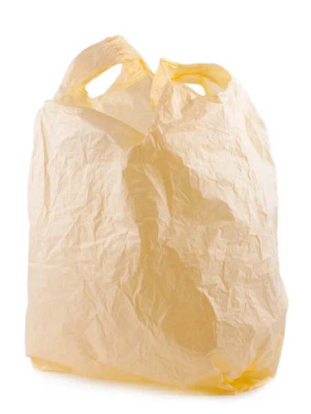 Bolsas Plástico Amarillas Sobre Fondo Blanco Aislado Puede Utilizar Para — Foto de Stock