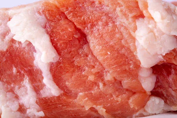 Surowa Wołowina Kawałek Gotowania Zbliżenie Kawałek Świeżego Czerwonego Mięsa — Zdjęcie stockowe