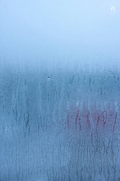 Kondenswasser Auf Dem Glas Eines Metall Kunststoff Fensters Einem Raum — Stockfoto