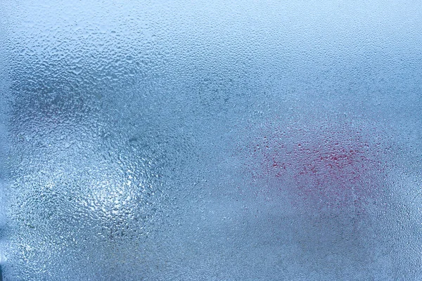 透明玻璃窗上的冷凝物 摘要背景纹理 恶劣的天气 — 图库照片