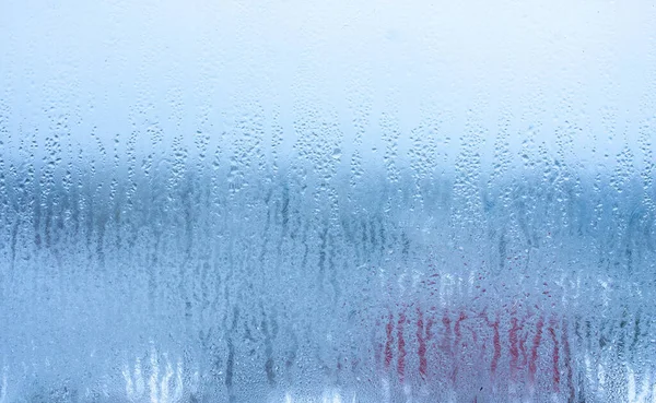 Condensation Clear Glass Window Water Drops Rain Abstract Background Texture — Stock Photo, Image