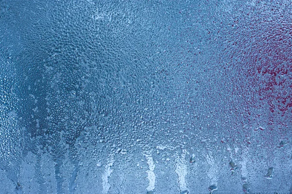 Condensação Janela Vidro Transparente Gotas Água Chuva Textura Fundo Abstrata — Fotografia de Stock