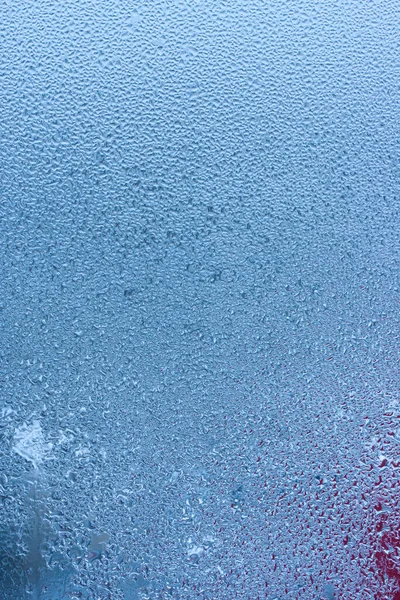 透明玻璃窗上的冷凝物 摘要背景纹理 恶劣的天气 — 图库照片