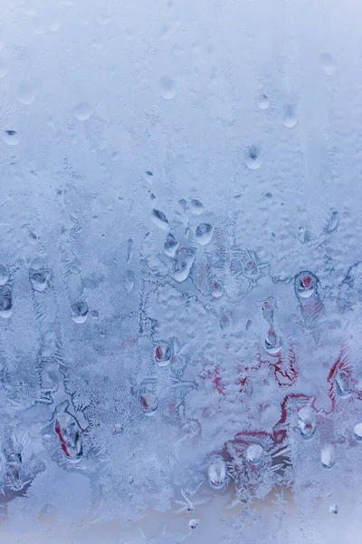 Fondo Natural Invierno Con Vidrio Congelado Textura Única Hermosa —  Fotos de Stock