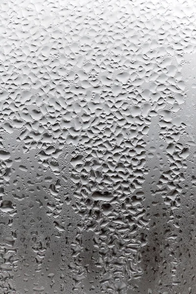 Vertical Natural Background Condensation Glass Drops Flowing Humidity Foggy Blank — Stock Photo, Image