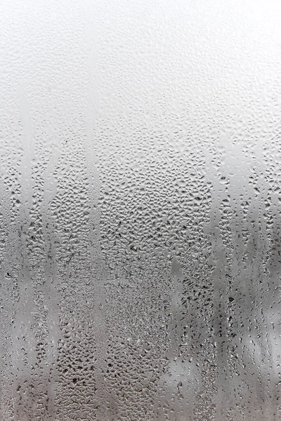 Fundo Natural Vertical Condensação Vidro Com Gotas Fluindo Para Baixo — Fotografia de Stock