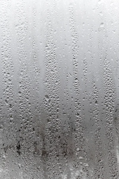Kondensacja Wody Tle Szyby Okiennej Zewnątrz Zła Pogoda Deszcz Wilgoć — Zdjęcie stockowe