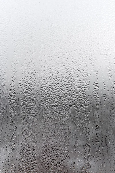 Condensação Água Fundo Vidro Janela Fora Mau Tempo Chuva Umidade — Fotografia de Stock