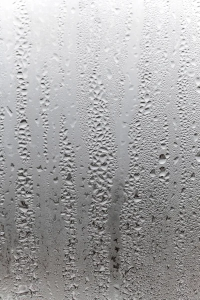 수직적 자연의 아래로 떨어지는 물방울 습도와 안개가 유리에 현상이 일어납니다 로열티 프리 스톡 사진