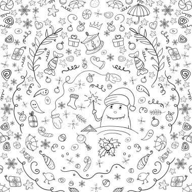 Noel ya da Yeni Yıl Karalaması, Renklendirme Tatil Dekorasyonları