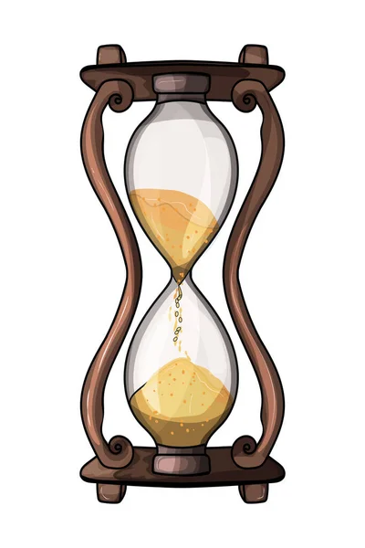 Vector Sandglass Orologio Casa Illustrazione Clip Art — Vettoriale Stock
