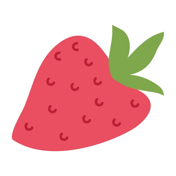 Illustration Spring Strawberry Cartoon Flat Style — Image vectorielle