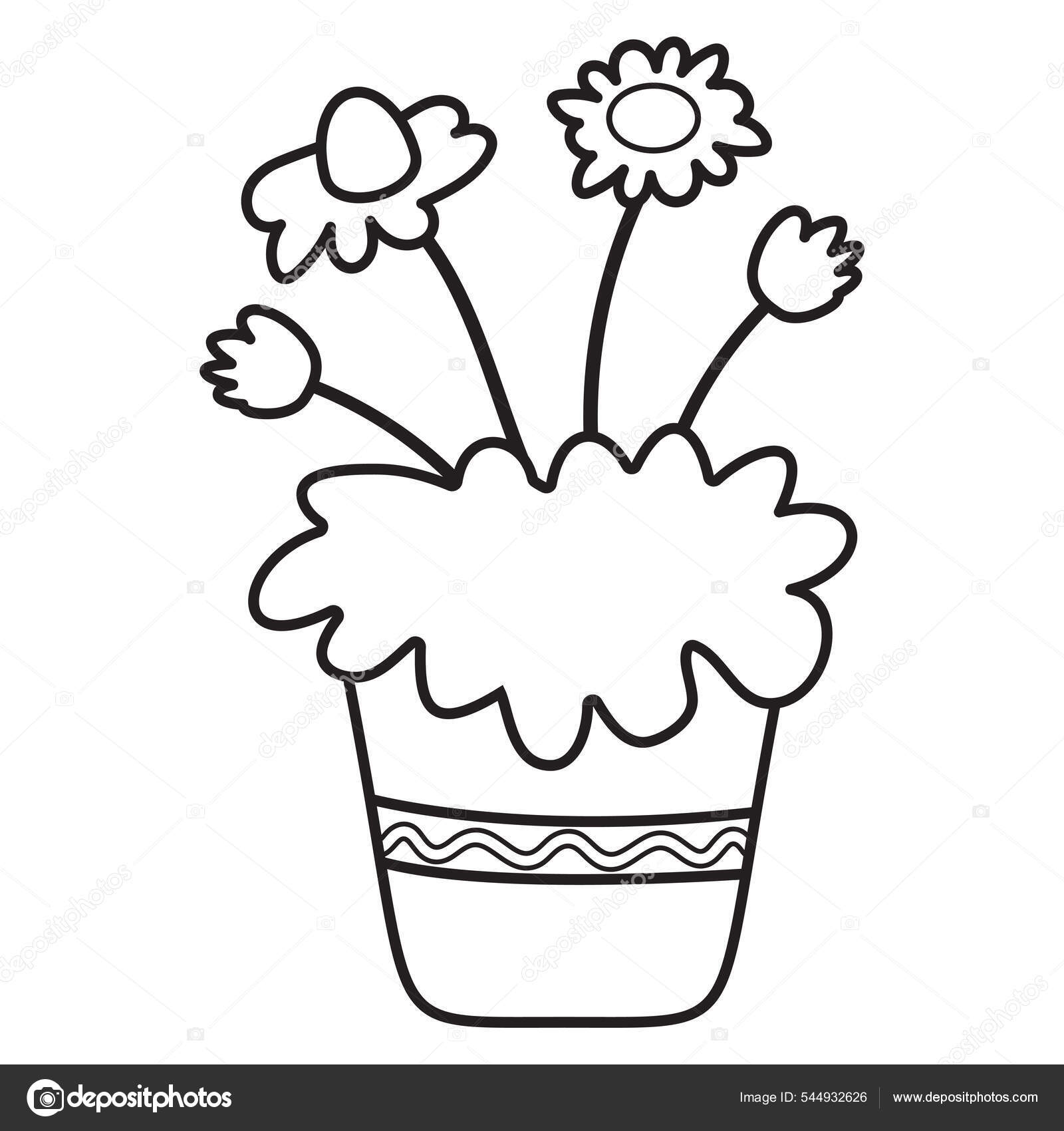 line drawings of flowers in vases - Google Search | Flower drawing, Flower  line drawings, Flower coloring pages