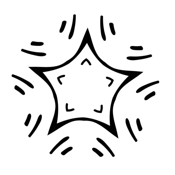 Doodle Star Formation Візерунок Руці Намальовані Ізольовані Ілюстрації Стоковий вектор