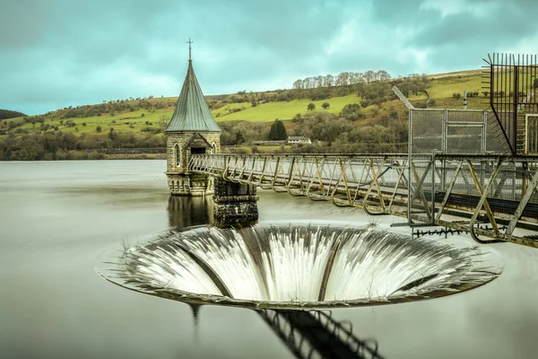 Pontsticill Reservoir Cloudy Day Brecon Beacons South Wales — Fotografia de Stock